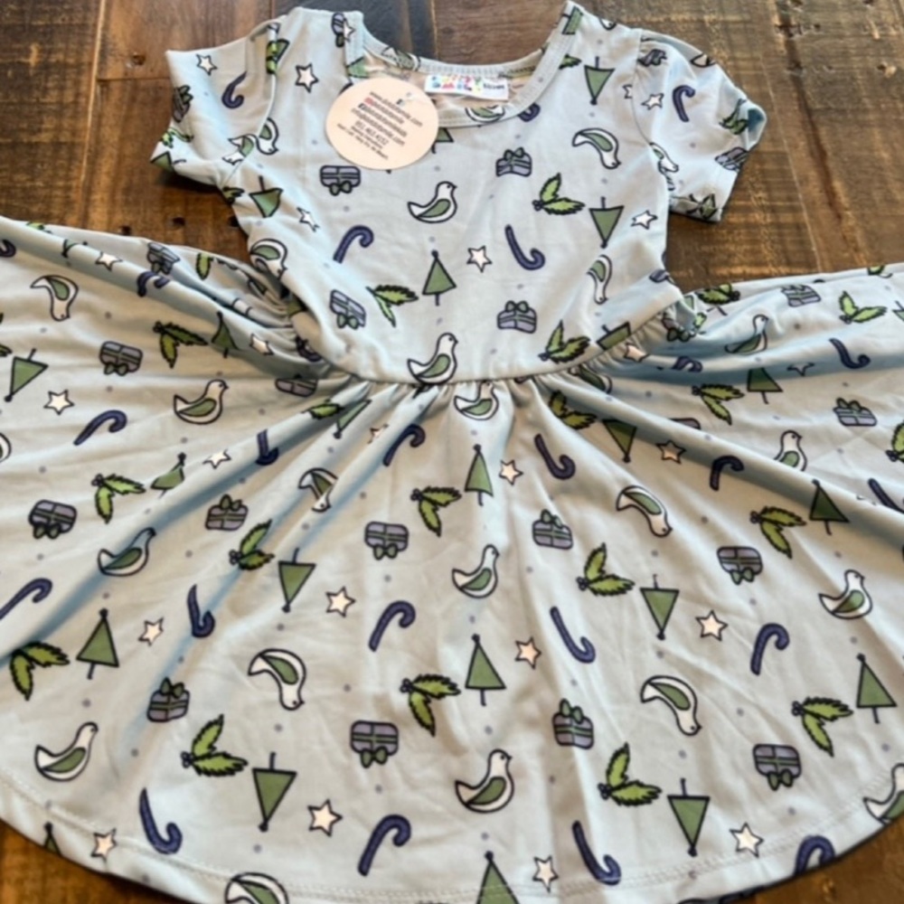 Dot Dot Smile Christmas dress size 12/24 months New
